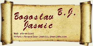 Bogoslav Jasnić vizit kartica